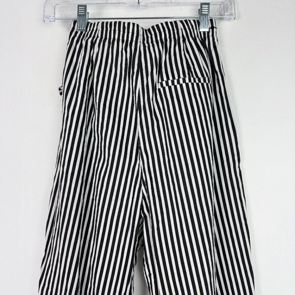 Zara Collection Striped Pull On Cropped Tie Waist Poplin Pants Size XS EUC - Picture 8 of 11